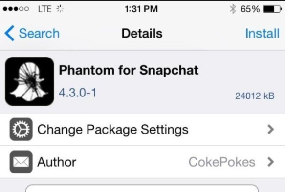Phantom for snapchat not working